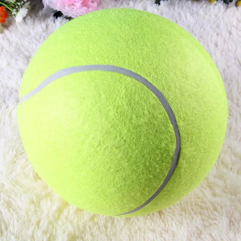 “Giant Fluffy Chew-Ball for Pooches: The Mega-Sized Toy for Your Pup’s Playtime and Your Kid’s New Best Friend!”